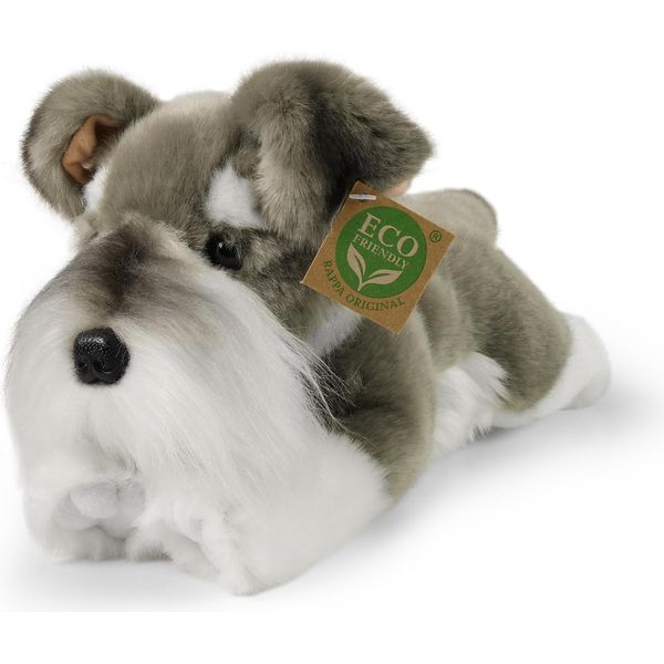 Rappa Peluche Cane Schnauzer Sdraiato 28 Cm ECO-FRIENDLY-image