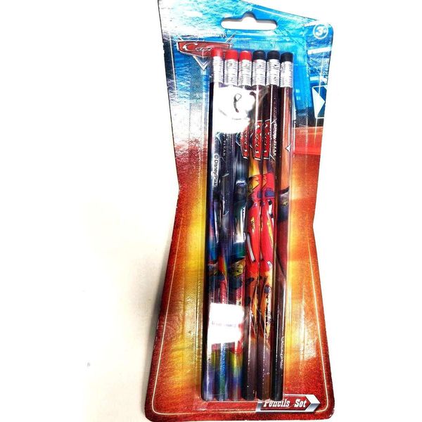 Van Der Doelen 6 Matite Disney Cars Con Gomme Da Cancellare-image