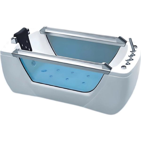 Bagno Bagno Vasca Idromassaggio Vasca Benessere Vasca Con Bolle 180X90 Cm-image