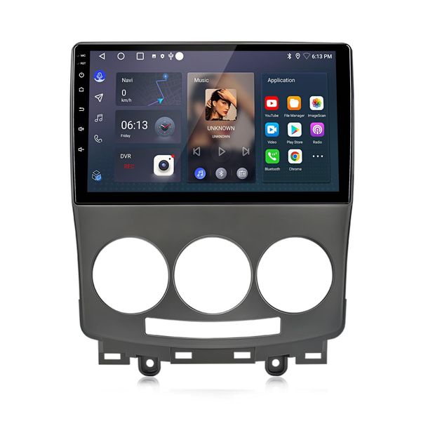 Autoradio Android 14 Da 9" Carplay Per Mazda 5 2005-2010 Navigatore Gps Wifi 4G-LTE Bt Dab+ Swc Usb 6 GB+128 Gb 8 Core"-image