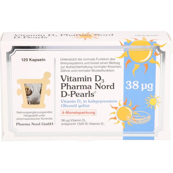 Vitamina D3 Pharma Nord D-Pearls 38 µG Capsule, 120 Capsule-image