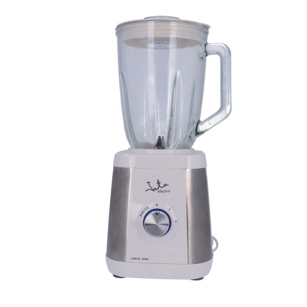 Jata BT797 Frullatore A Caraffa. Capacità: 1,5 Litri. Frantuma Il Ghiaccio. Corpo In Acciaio Inox. Lama Seghettata In Acciaio Inox. Potenza Di 1.300 W. 2 Velocità + Impulso-image