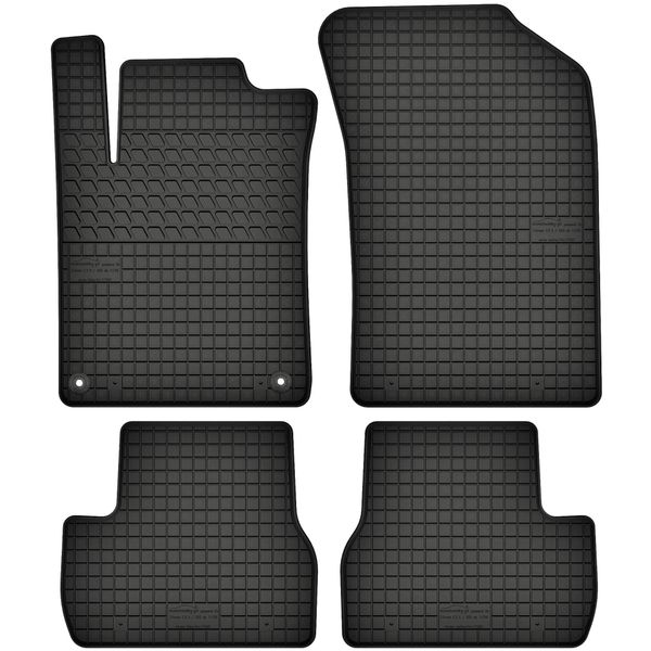 Tappetini In Gomma Adatti Per Citroen C3 Ii (2009-2016) Set Di Tappetini In Gomma Neri + Tappo-image