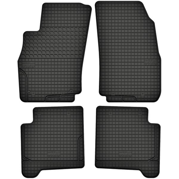 Tappetini In Gomma Adatti Per Fiat Linea (2007-2015) Set Di Tappetini In Gomma Neri + Stopper-image