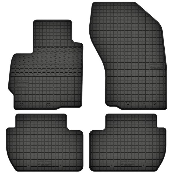 Tappetini In Gomma Adatti Per Mitsubishi Outlander Ii (2006-2013) Set Di Tappetini In Gomma Neri + Tappo-image