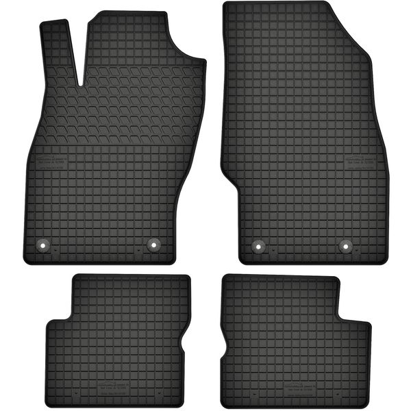 Tappetini In Gomma Adatti Per Opel Adam (2012-2018) Set Di Tappetini In Gomma Neri + Tappo-image