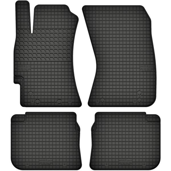 Tappetini In Gomma Adatti Per Subaru Forester Iii (2008-2013) Set Di Tappetini In Gomma Neri + Stopper-image