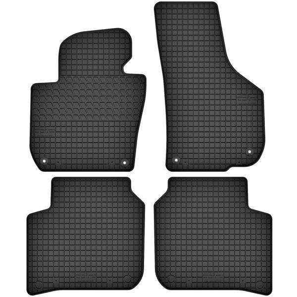 Tappetini In Gomma Adatti Per Skoda Superb Ii (2008-2015) Set Di Tappetini In Gomma Neri + Stopper-image