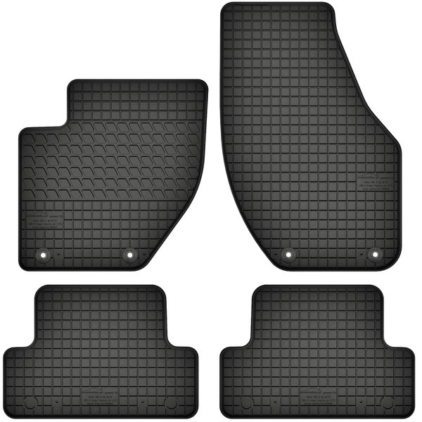 Tappetini In Gomma Adatti A Volvo V40 (2012-2019) Set Di Tappetini In Gomma Neri + Tappo-image