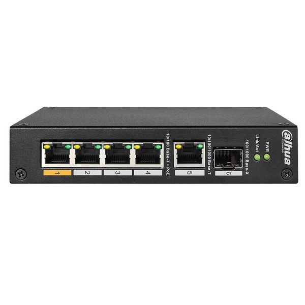 Dahua DH-PFS3106-4ET-60 6-Port Unmanaged Hardened Switch With 4-Port Poe (DH-PFS3106-4ET-60)-image