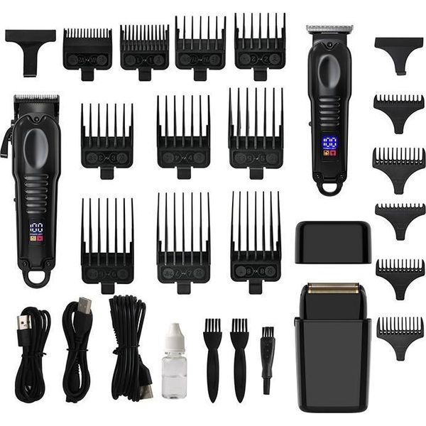 Inf Set Tagliacapelli E Rifinitore Elettrico 935W Con Display Digitale Nero-image
