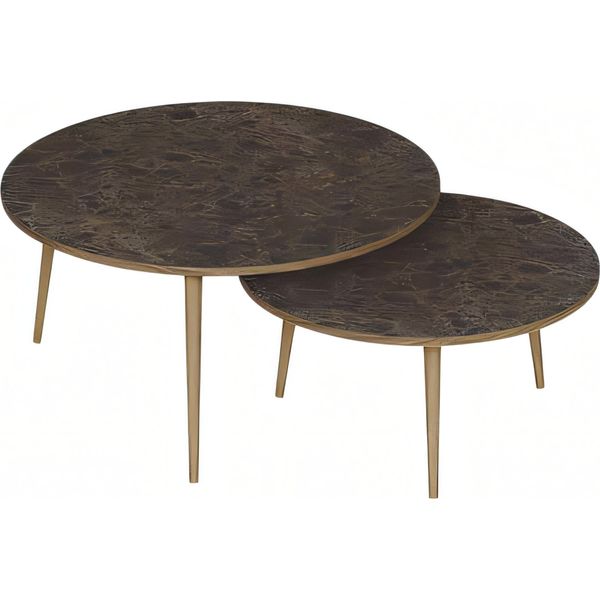 Eleganti Tavolini In Legno Marrone In Stile Moderno, Versatili-image