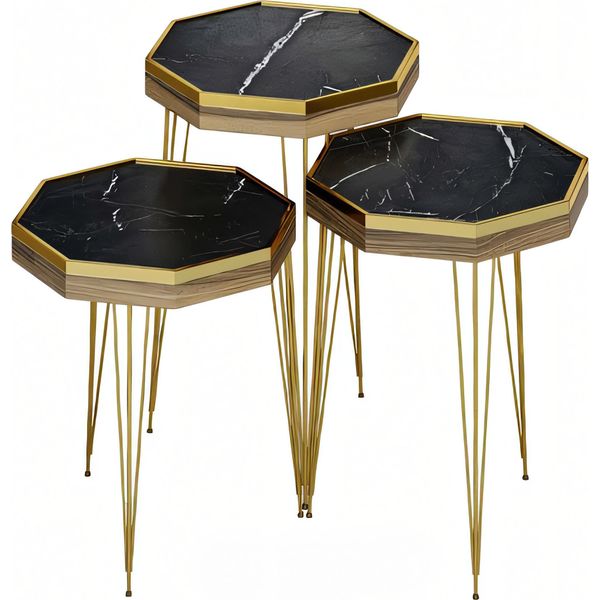 Tavolino In Legno Nero Moderno Elegante-image
