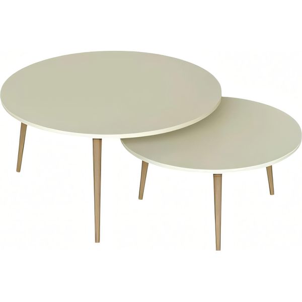 Tavolini In Legno Beige, Stile Elegante-image