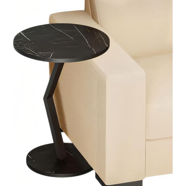 Tavolino Nero In Legno Stile Moderno Ed Elegante-image