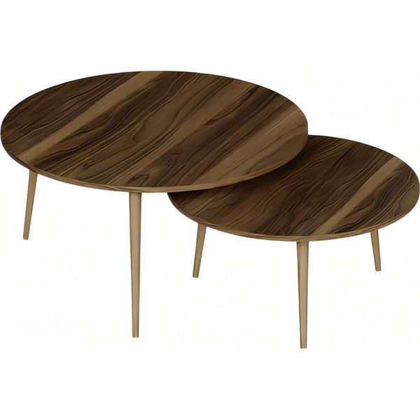Eleganti Tavolini In Legno Marrone In Stile Moderno-image
