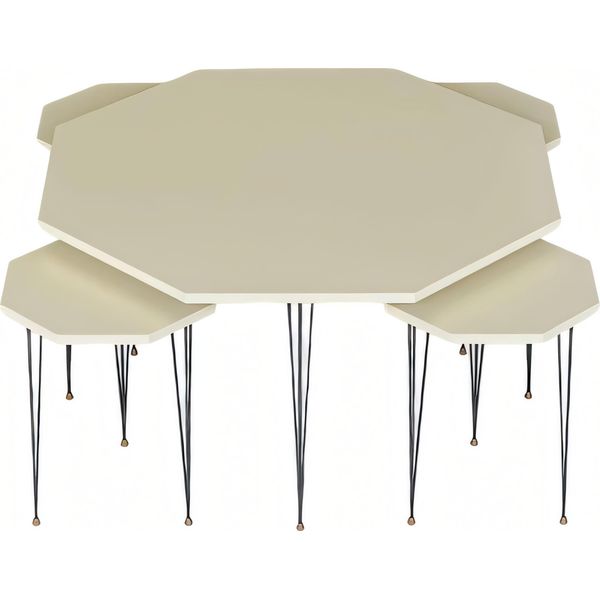 Tavolino Moderno In Legno Beige Dal Design Elegante-image