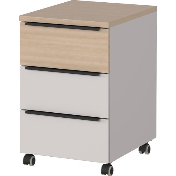 Rollcontainer Germania, Kaschmir, Lindberg, Eiche, Nachbildung, B:40Cm H:63Cm T:50Cm, Holzwerkstoff, Rollwagen, Rollcontainer, Mit SchubladendäMpfung-image