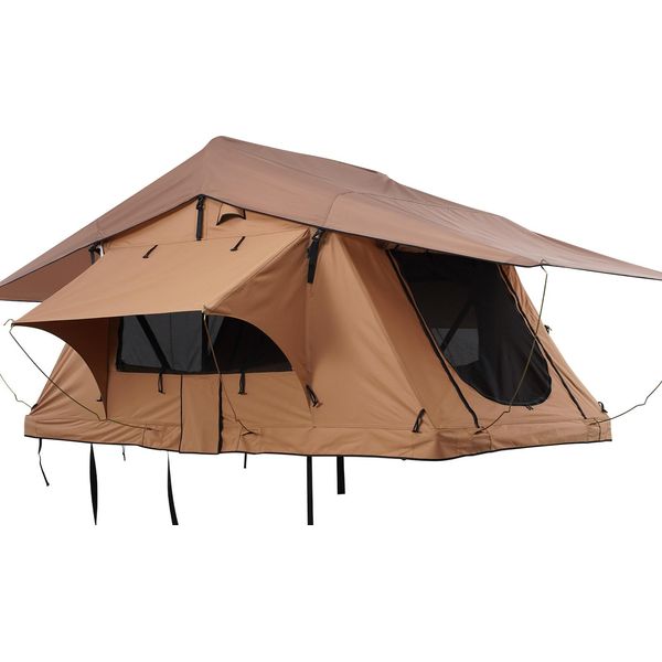 Tenda Da Tetto Con Guscio Rigido, Tenda Da Tetto Naturnest Con Guscio Rigido Per 2-3 Persone, Tenda Da Tetto Pieghevole Con Guscio Rigido, Perfetta Per Jeep, Suv, Furgoni E Pickup.-image