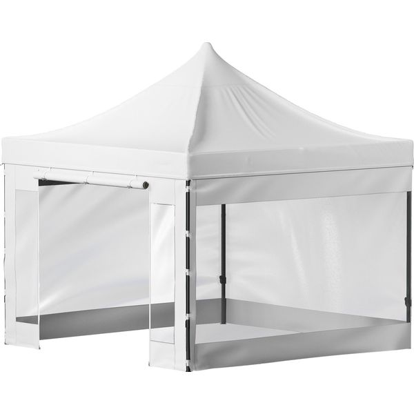 Succebuy Tenda Pop-Up A Baldacchino, 3 X 3 M, Per Uso Esterno, Gazebo Per Patio, Pareti Laterali Rimovibili, Borsa Con Ruote, Resistente Ai Raggi Uv, Impermeabile, Protezione Istantanea-image