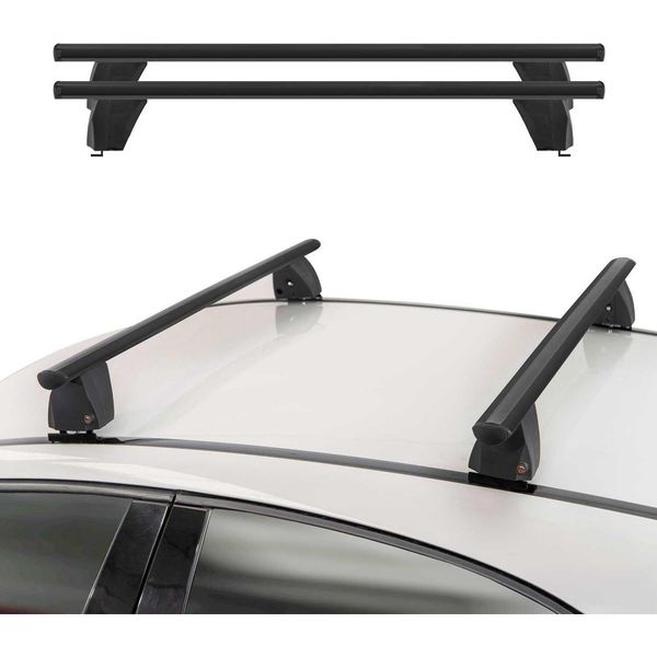 Traversa Portatutto Menabo Per Peugeot 307 2001-2009 5 Porte Abe Alluminio Nero-image