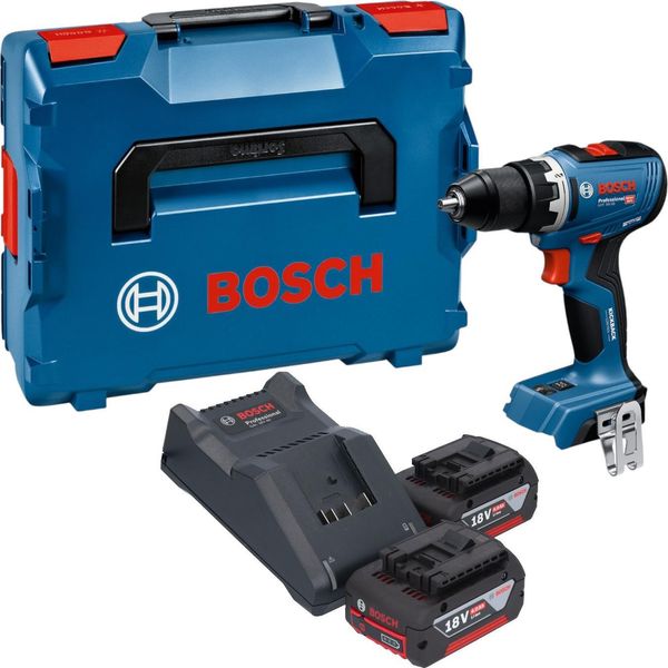 Bosch Gsr 18V-65 Trapano Avvitatore Professionale A Batteria 18 V 63 Nm Brushless + 2X Batteria Ricaricabile 4,0 Ah + Caricabatterie + L-Boxx-image