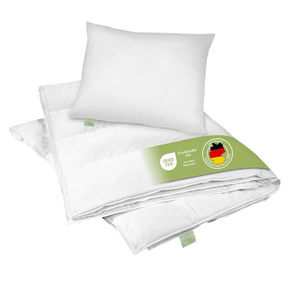 Dreamstar Piumino 4 Stagioni + Cuscino | 135X200+80X80 Cm | Set Biancheria Da Letto Eco-image