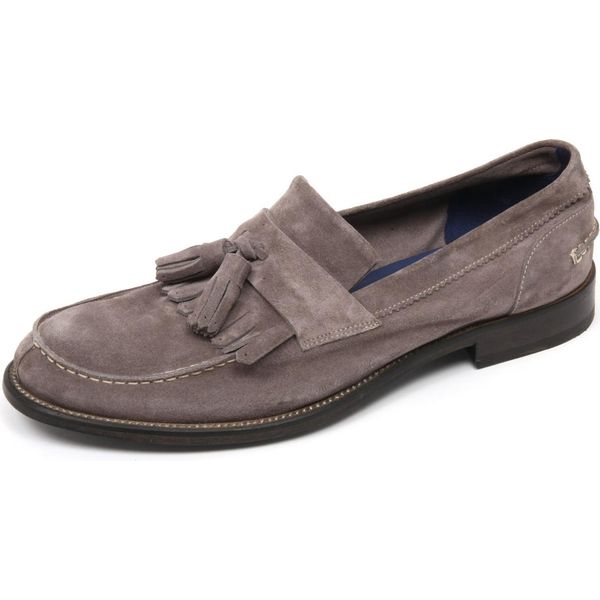C7800 Mocassino Uomo Caracciolo 1971 Scarpa Grigio Vintage Loafer Shoe Man-image