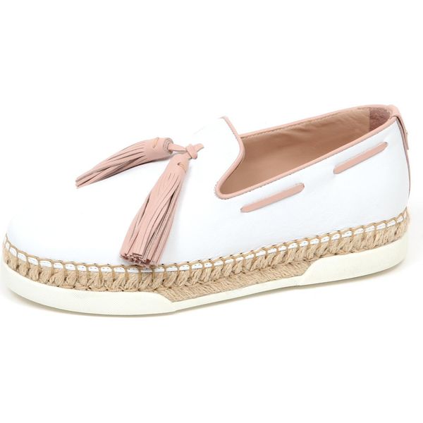 F0414 Mocassino Donna White/Pink Tod’S Scarpe Loafer Slip On Shoe Woman-image