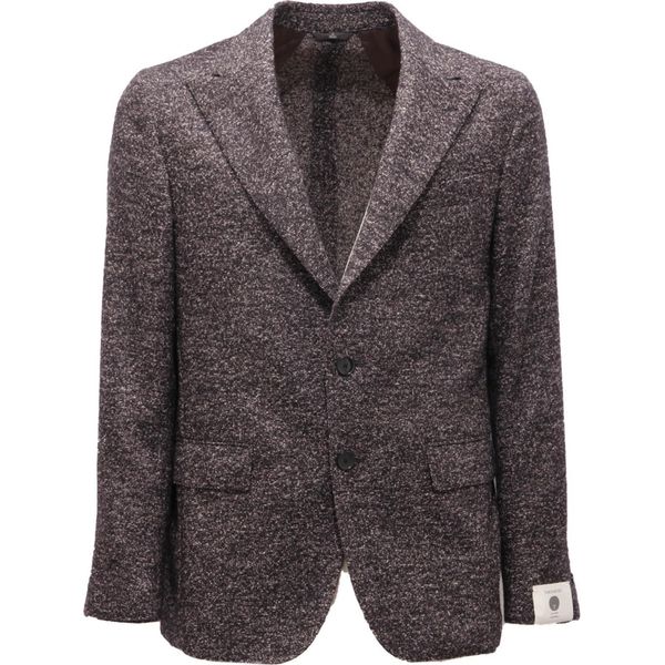 6066AI Giacca Uomo Tornabuoni Man Textured Wool Blend Brown Jacket-image
