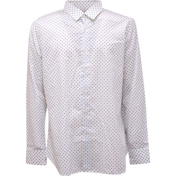 9799AQ Camicia Uomo Matteucci Slim Man Shirt White/Blue-image