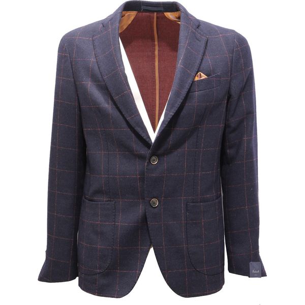 2831AG Giacca Uomo Bastianello Blue/Burgundy Wool Blend Jacket Men-image