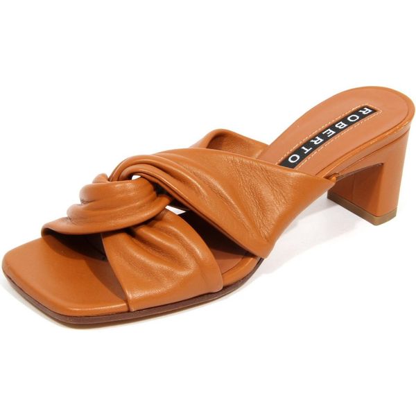 H3268 Ciabatta Donna Roberto Festa Ambrosia Woman Leather Shoes Brown-image