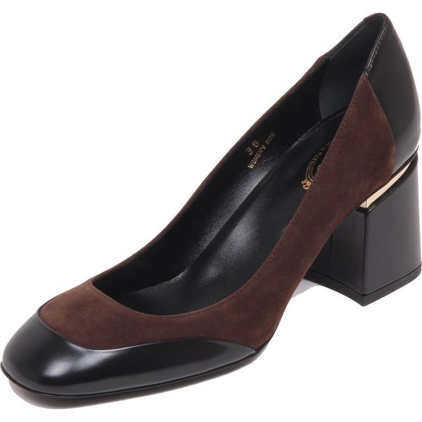 F7150 Decollete Donna Black/Brown Tod’S Scarpe Suede/Leather Shoe Woman-image