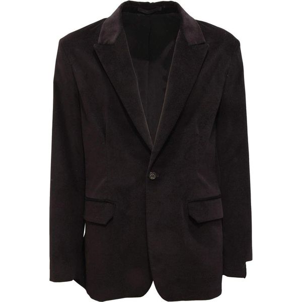 6811Az Giacca Velluto Uomo Paolo Pecora Man Velvet Jacket Black-image