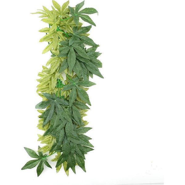 Pianta Artificiale Verde Foglie Finte Acquario Acquario Rettilario Terrario Ornamenti 50 Cm-image