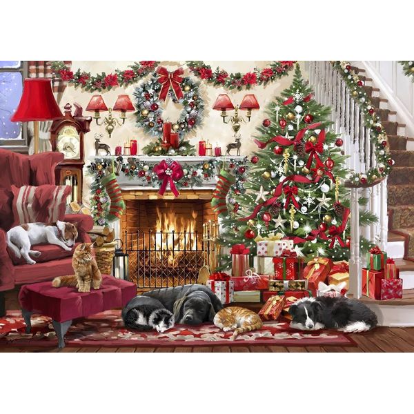 Puzzle Bluebird Cosy Fireplace - 2000 Pezzi Natale-image