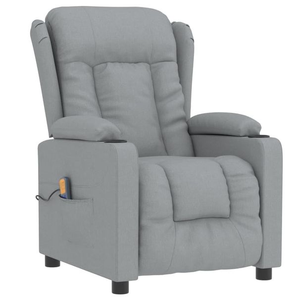 Syfax™ Poltrona Massaggiante In Tessuto Grigio Chiaro-image