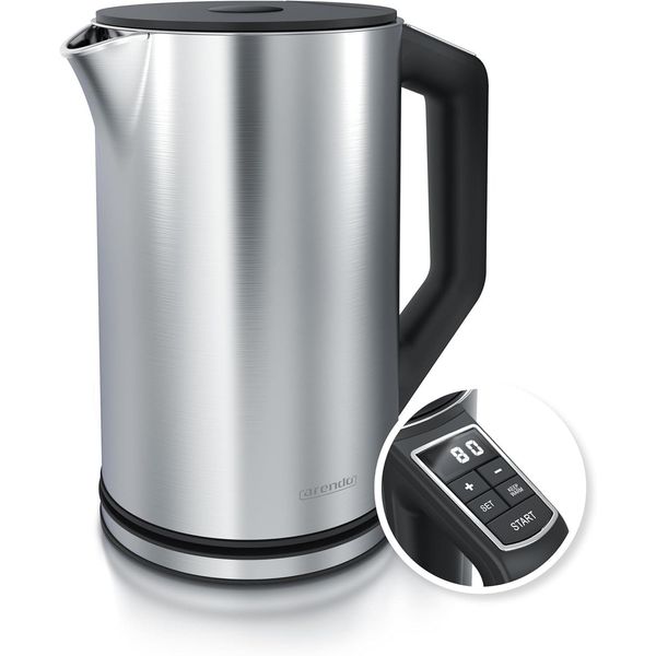 Bollitore In Acciaio Inox Con Impostazione Della Temperatura 40-100°C, 1,5 Litri, 2200 W, Doppia Parete, Funzione Keep Warm, Senza Bpa, Gs, Silenzioso, Preciso-image