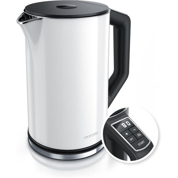Bollitore In Acciaio Inox Con Impostazione Della Temperatura 40-100°C, 1,5 Litri, 2200 W, Doppia Parete, Funzione Keep Warm, Senza Bpa, Gs, Silenzioso, Preciso-image