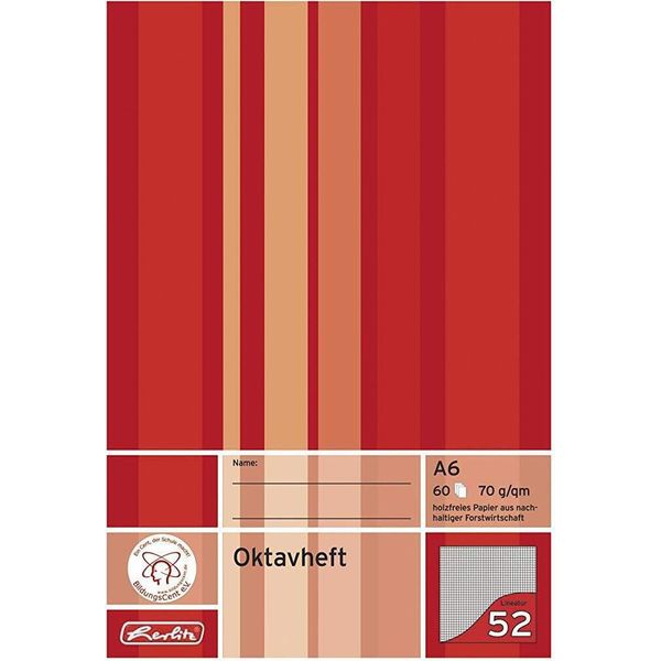Quaderno Herlitz Octavo X.Book, Din A6, A Scacchiera, 70 G/M², 60 Fogli-image