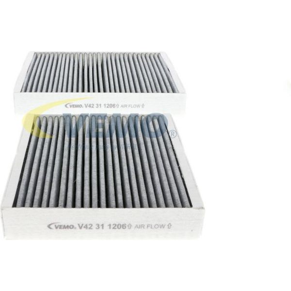 Vemo V42-31-1206 Filtro Abitacolo Filtro Antipolline Adatto Per Peugeot 207 (Wa, Wc) Carbone Attivo-image
