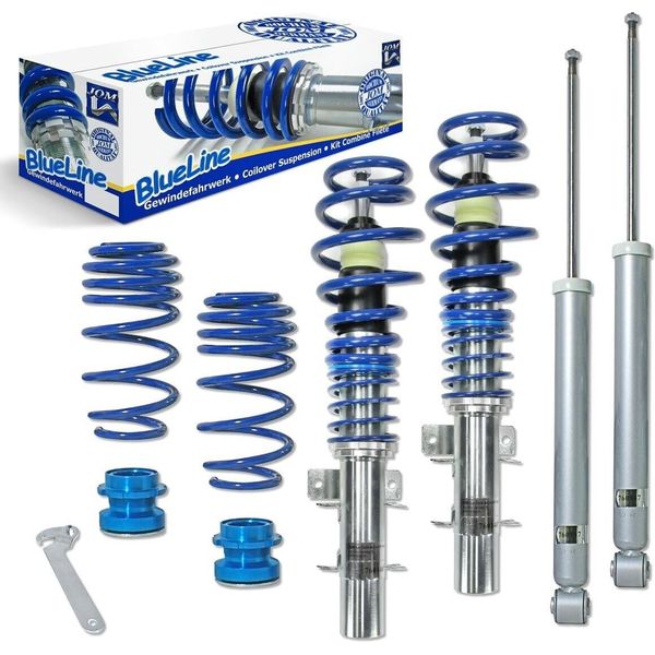 Coilover Blueline Adatti Per Vw Polo 9N, 9N2, 9N3 E Fox 5Z 1.2, 1.4, 1.6, 1.8T, 1.4 Tdi, 1.9Sdi, 1.9Tdi, Anno Di Costruzione 04.2002-2009-image