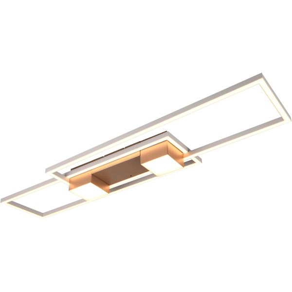 Trio Leuchten Led Deckenleuchte "Albany Led Deckenlampe 37W 4300 Lumen Warmweiß Bis Kaltweiß 2700-6500K", Braun (Coffee), 1, H: 8Cm, 1 Stk., Leuchten, Fernbedienung, Lichtfarbe Einstellbar, Memory, Nachtlicht, Dimmbar, Led Deckenleuchte-image