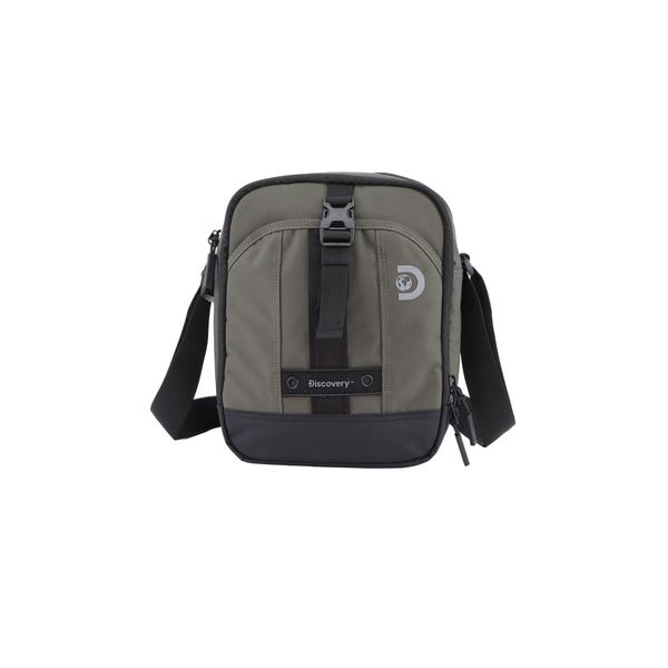 Schultertasche Discovery "Shield", Gr. B/H/T: 10Cm X 29Cm X 23Cm, GrüN (Khaki), Kunstfaser, Unifarben, Taschen Schultertasche, Mit Rpet Polyester-Material-image