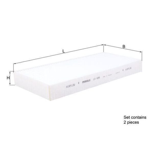 Filtro Abitacolo Mahle La 426/S Filtro Antipolline Per Renault Laguna Iii Grandtour (KT0/1)-image