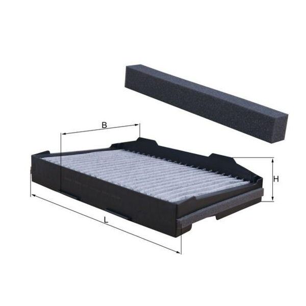 Filtro Abitacolo Mahle Lak 255 Filtro Antipolline Per Saab 9-5 Station Wagon (YS3E) Carbone Attivo-image