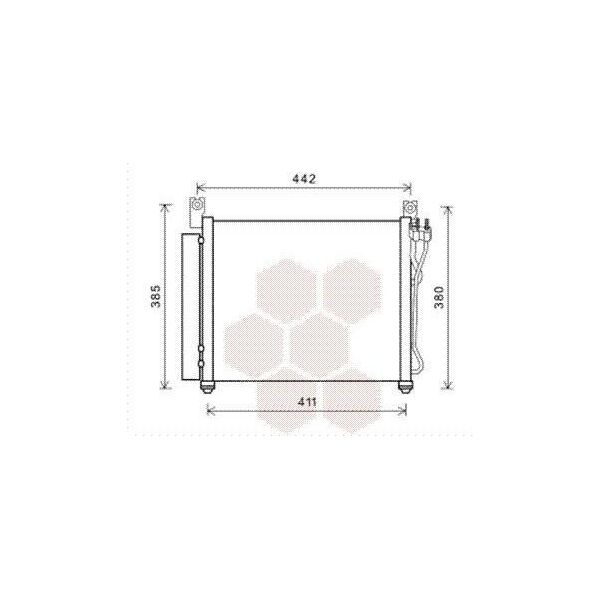 Van Wezel 83005158 Condensatore Climatizzatore Condensatore Climatizzatore Per Kia Picanto (Sa) + Essiccatore-image