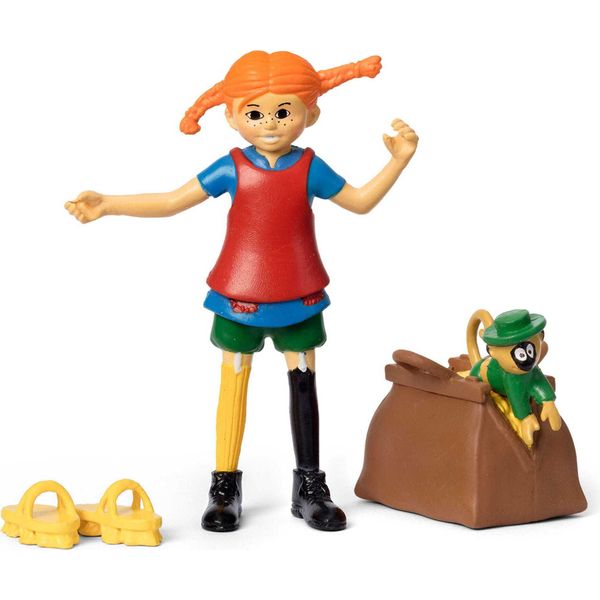Figure Giocattolo Di Pippi Calzelunghe Con Pippi, Scimmia Mr Nilsson-image