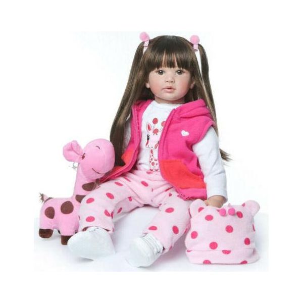 60Cm Reborn Baby Doll Lifelike Handmade Soft Silicone Vinyl Lifelike-image